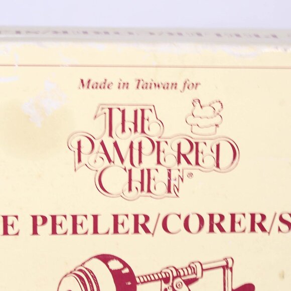 Vintage 1990s Pampered Chef Apple Peeler with Instructions Collectible Kitchen - Picture 3 of 16